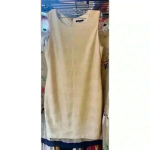 TOMMY HILFIGER Womens Ivory Textured Sleeveless ‎ Body Con Dress Size 12